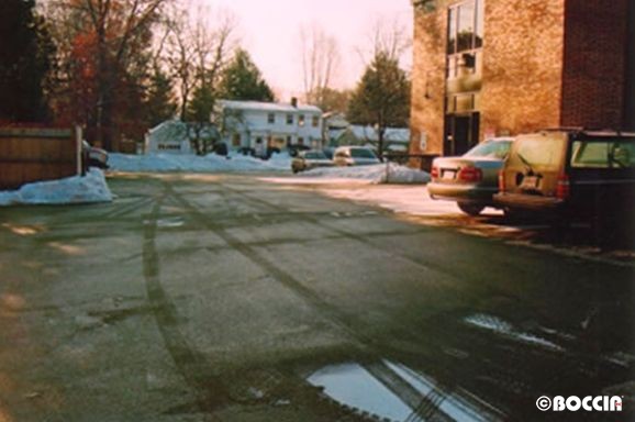 icy parking lot