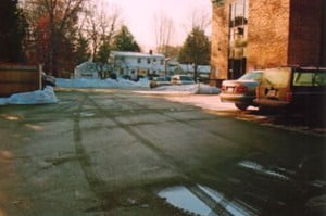 icy parking lot