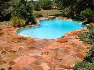 Pool area stone